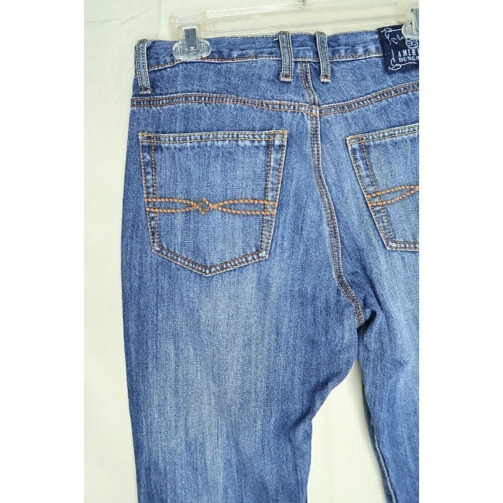 Oleg Cassini American Dungarees Straight Blue Jeans Dark Wash Mens Size 34x29.5